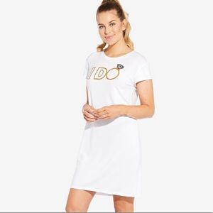Adrianna Papell I Do T-Shirt Dress in Ivory - S